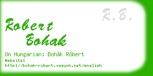 robert bohak business card
