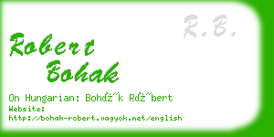 robert bohak business card